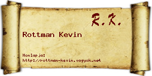 Rottman Kevin névjegykártya
